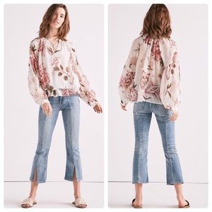 Lucky Brand Blouson Jenna Peasant Top